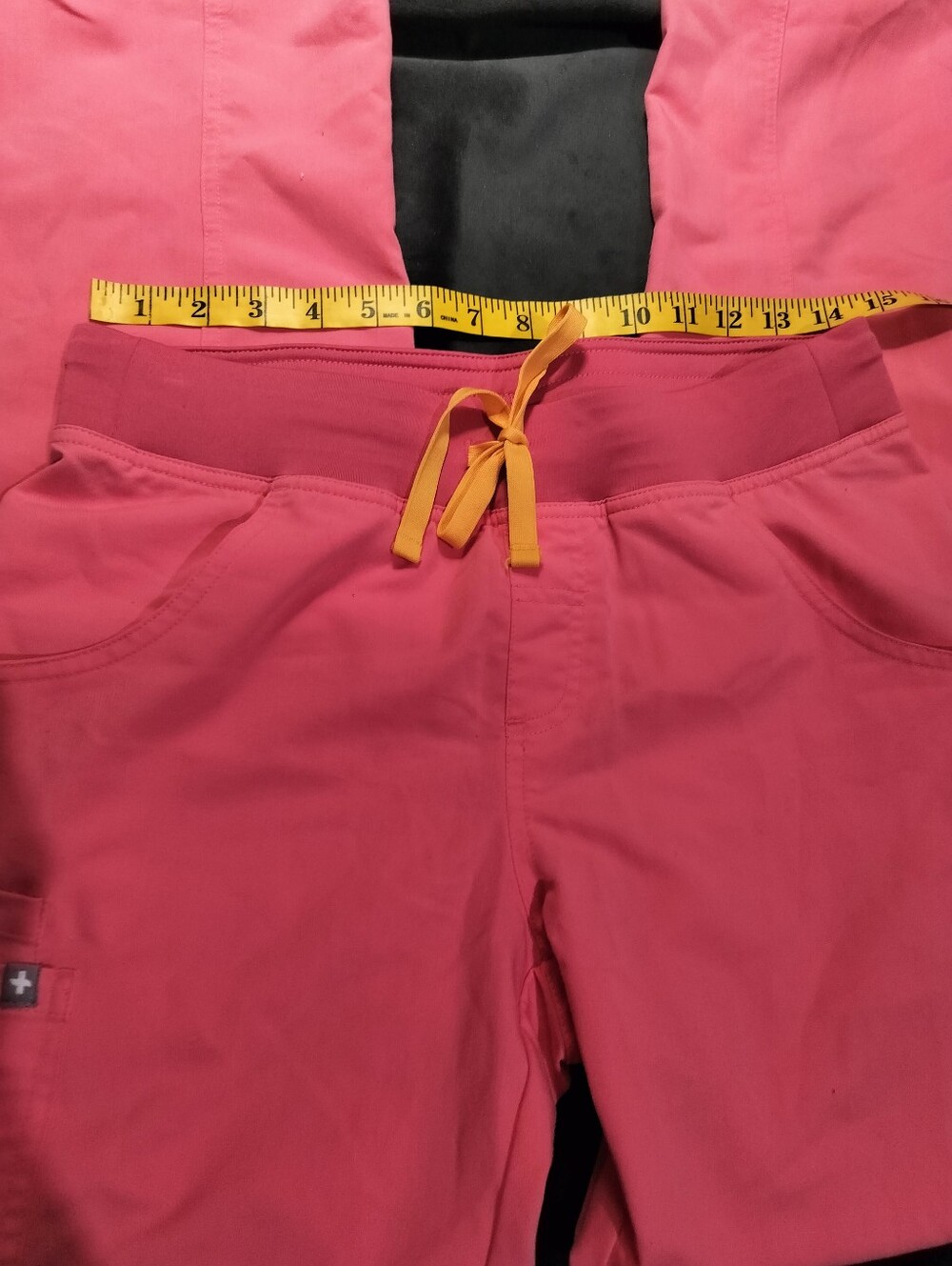 NEW Technical Figs Neon Pink Yola Scrub FionX Pants Orange Drawstring Small - Picture 2 of 7